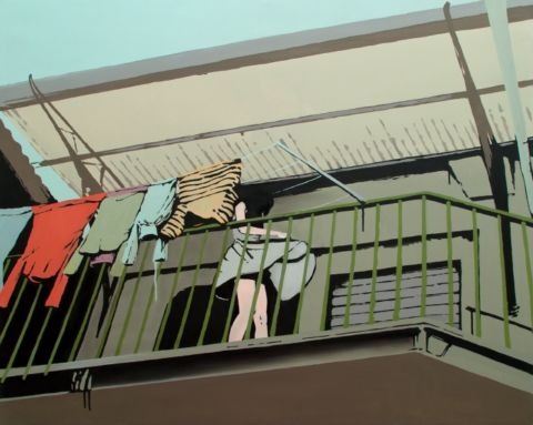 Laura Giardino, Quiet 12, tecnica mista su tela, 2012