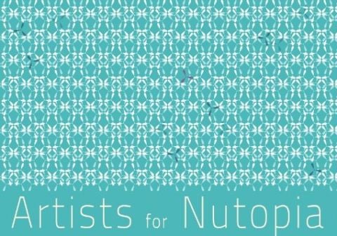 Il fronte dell'invito di Artists for Nutopia