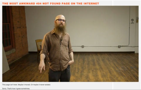 Steve Lambert - The Most Awkward 404 Not Found Page on the Internet 