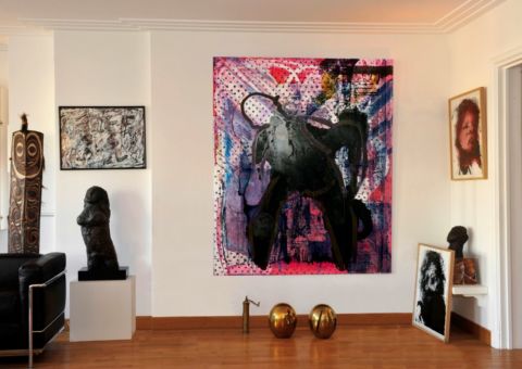 La living room di casa Renard a Parigi - copyright ProLitteris Zurigo / foto Frédéric Soreau