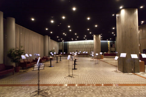 Sound Live Tokyo 2012, veduta dell'installazione dell'opera Wall of Sound di Tim Etchells - photo di Hideto Maezawa