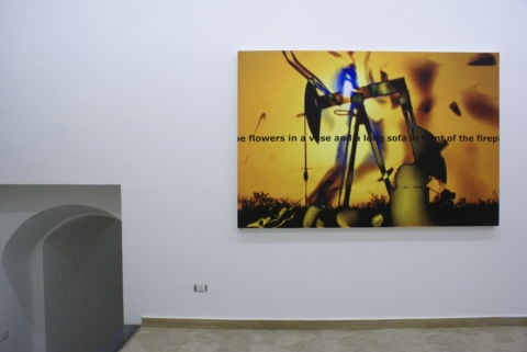 Nanni Balestrini – Tristanoil - veduta della mostra presso il Museo Nitsch, Napoli 2013