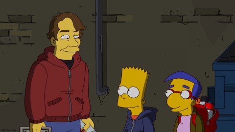 Shepard Fairey con Bart e Milhouse