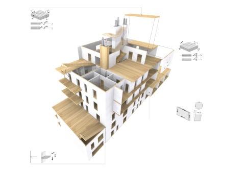 Housing sociale a Milano - schema costruttivo