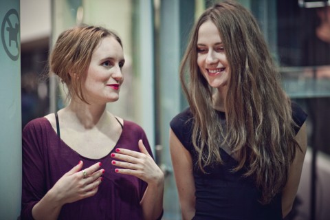 Minna Palmqvist e Ana Rajcevic alla mostra Wonderingmode - CoCA, Torun 2013 - photo Natalia Miedziak