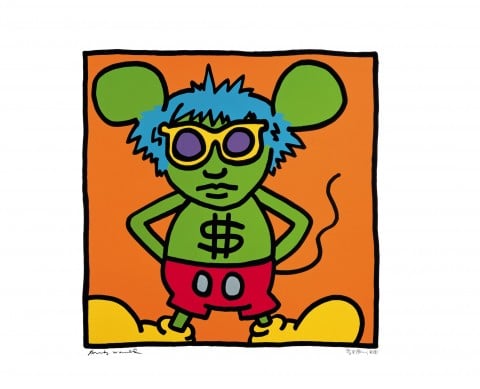 Keith Haring & Andy Warhol, Andy Mouse, 1986 - collezione Bank of America Merrill Lynch - © Keith Haring Foundation