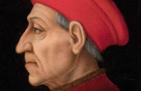 Un particolare del ritratto di Cosimo de' Medici eseguito dal Pontormo