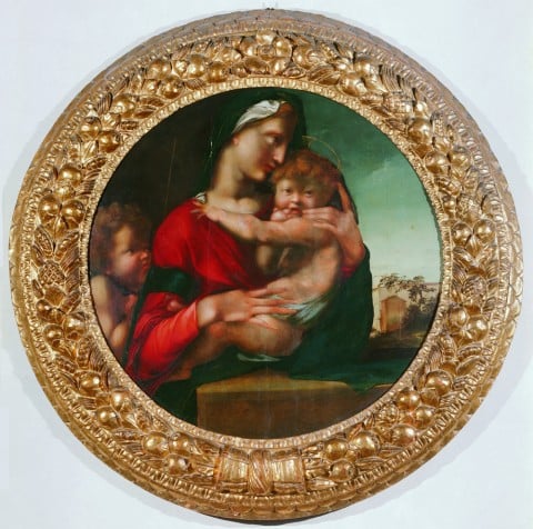 Alonso Berruguete, Madonna col Bambino e san Giovannino (detta Tondo Loeser), 1513-1514 circa, Firenze, Palazzo Vecchio, Collezione Loeser