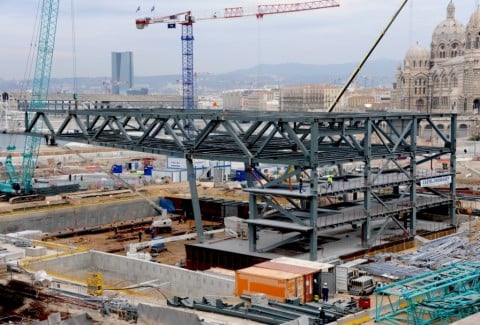 Il cantiere della Villa Méditerranée - photo © Lisa Ricciotti