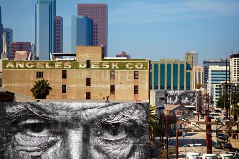 JR, The Wrinkles of the City, Los Angeles, Michael Downtown, USA