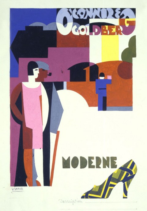 Manifesto pubblicitario realizzato nel 1939 per Ferragamo dal pittore futurista Lucio Venna