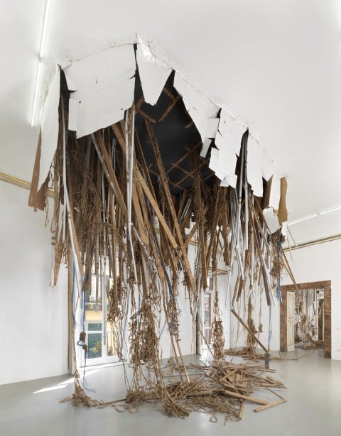 Thomas Hirschhorn - Break-Through - veduta della mostra presso la Galleria Alfonso Artiaco, Napoli 2013 - photo Luciano Romano