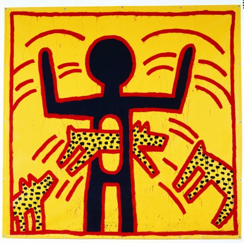 Keith Haring, Untitled, 1982 - coll. Salama bint Hamdan Al Nahyan, Abu Dhabi - © Keith Haring Foundation