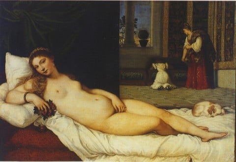 Tiziano, Venere di Urbino, 1538 - Firenze, Galleria degli Uffizi (su concessione del Ministero per i Beni e le Attività Culturali)