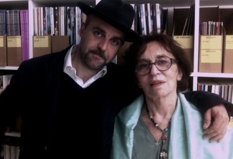 Annemarie Sauzeau con il figlio Matteo Boetti