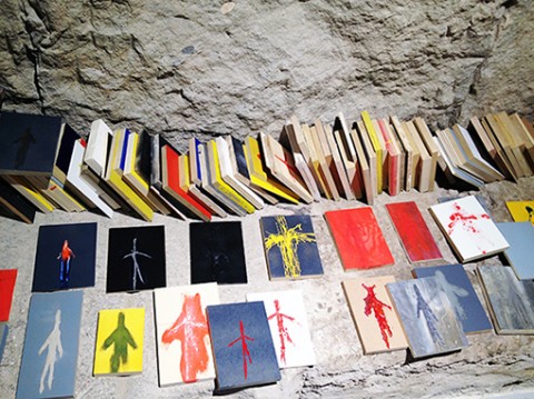 Claudio Andreoli - PAyNTINGS - veduta della mostra presso 28 Piazza di Pietra Fine Art Gallery, Roma 2013