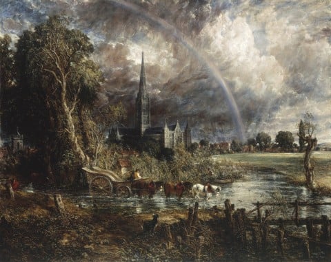 Salisbury Cathedral from the Meadows, di John Constable