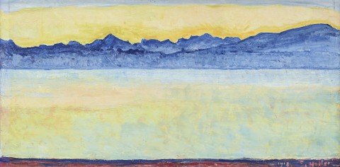 Ferdinand Hodler, Genfer See mit Mont Blanc am frühen Morgen, 1918 - coll. privata - photo Hulya Kolabas