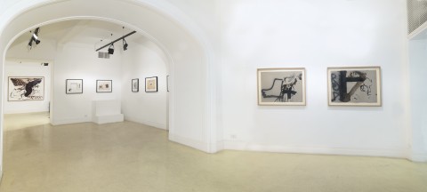 Antoni Tàpies - veduta della mostra presso Gallerja, Roma 2013