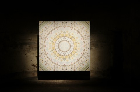 Giuseppe Restano - Pavimenti - veduta della mostra presso l'ex Chiesa di San Matteo, Lucca 2013