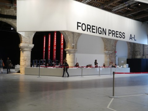 Biennale 2013, l'area dell'Arsenale dedicata alla stampa straniera
