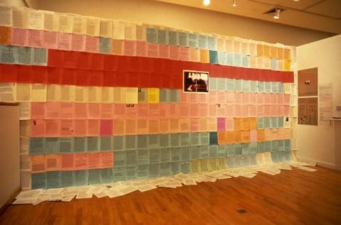 Douglas Davis, The World’s First Collaborative Sentence, 1994– (installation view, Bronx Museum of Art, Bronx, New York, January, 1996)