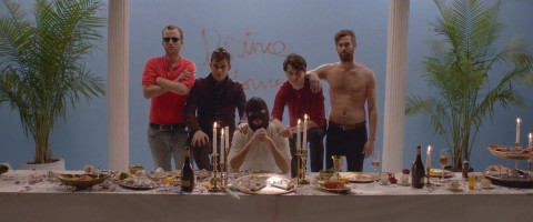 I Vampire Weekend sul set del video di Diane Young