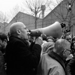 Michel Foucault e Jean-Paul Sartre durante una manifestazione a la Goutte d'Or, Parigi, 1971