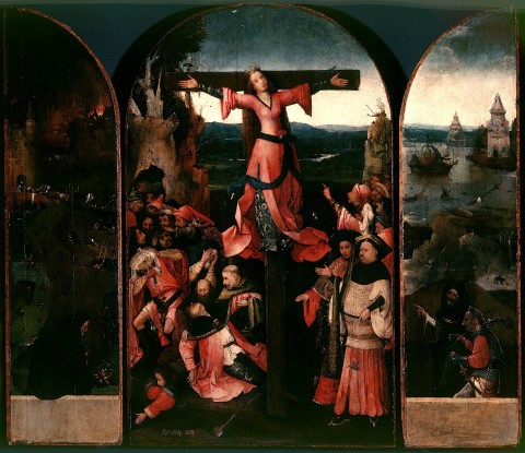 Jheronimus Bosch - Trittico della martire crocifissa