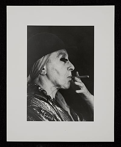 Louise Nevelson Smoking - photo Basil Langton, 1979