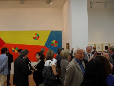 Veduta della mostra con Danilo Eccher, Beatrice Merz, Giorgio Persano e Fiorenzo Alfieri