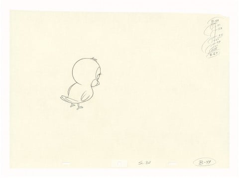 Mathias Poledna, Imitation of Life, 2013, production drawing, pencil on animation paper, 30,5x42cm, courtesy the artist