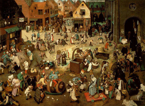 Pieter Bruegel il Vecchio, Lotta tra Carnevale e Quaresima, 1559 - Kunsthistorisches Museum, Vienna