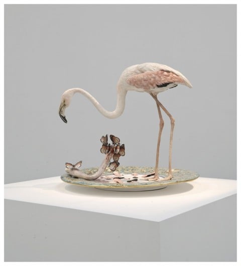 Bertozzi & Casoni, Plate with Flamingo