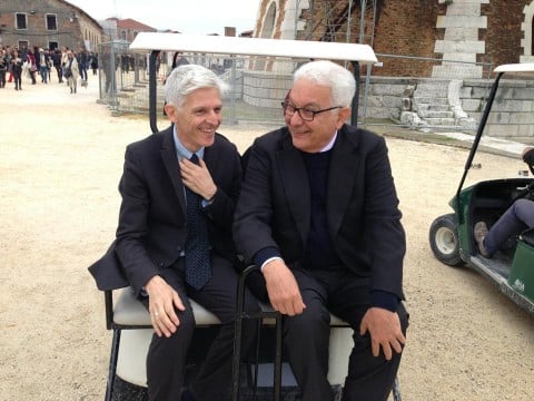 Massimo Bray e Paolo Baratta insieme alla Biennale