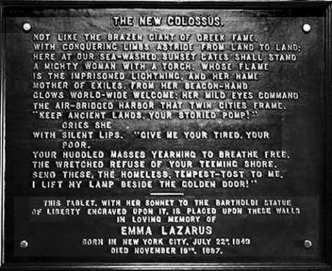 Emma Lazarus, The New Colossus 
