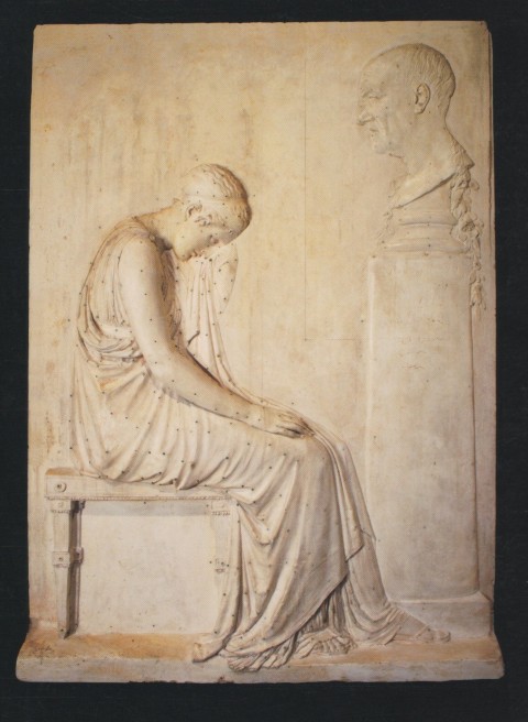 Antonio Canova, Stele funeraria di Giovanni Volpato, circa 1806, definitivo modello in gesso