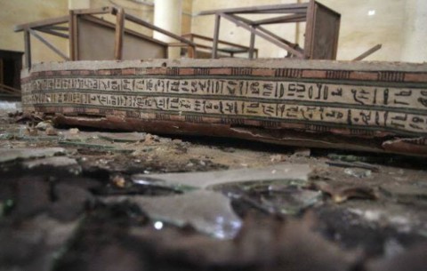 I danni al Malawi National Museum di Minya (foto Alqahera Alyoum) 5