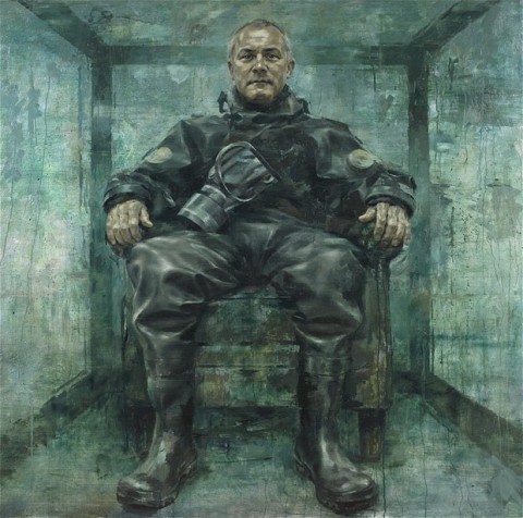 Il ritratto di Damien Hirst by Jonathan Yeo (foto National Portrait Gallery)