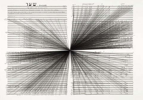 Marco Fusinato, Mass Black Implosion (Shaar, Iannis Xenakis) (2012) Courtesy the artist and Anna Schwartz Gallery, Melbourne & Sydney