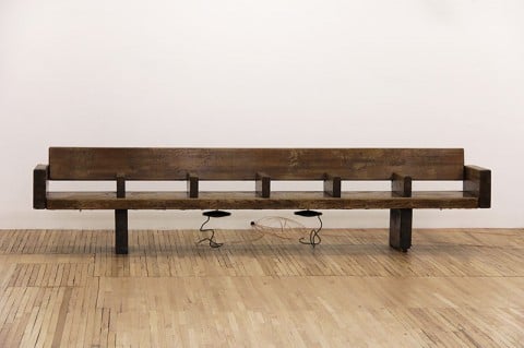 Sergei Tcherepninm, Motor-Matter Bench (2013) Image courtesy of Murray Guy, New York. Photo by Fabiana Viso