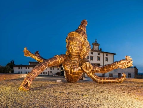 Zhang Huan, Three Heads Six Arms, Forte Belvedere, Firenze 2013 - photo Guido Cozzi