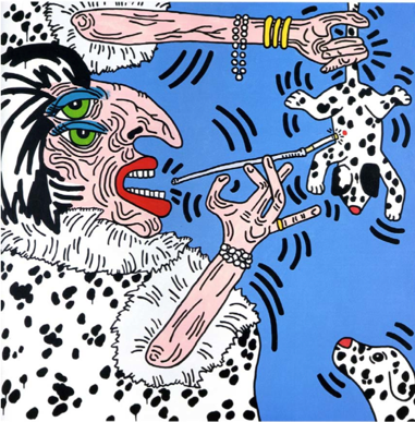 Keith Haring, Cruella de Vil, 1984 - collezione Cari Sacks