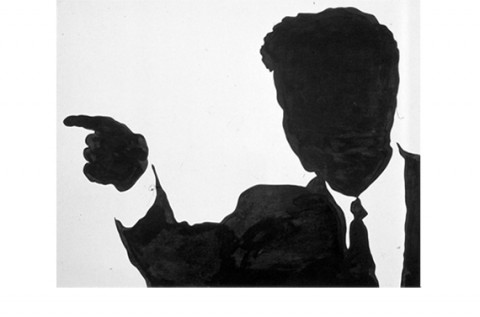 Sergio Lombardo, John F. Kennedy, 1963, smalto su tela, cm 180x230, coll. priv. Parma