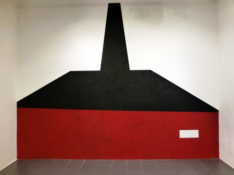 Wim Starkenburg, Senza titolo, 2013 - pigmenti in polvere su muro - courtesy VAN DER, Torino