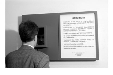 Sergio Lombardo, Specchio Tachistoscopico con stimolazione a sognare, 1979