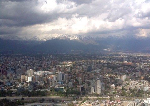 Santiago del Cile vista dal Cerro San Cristobal