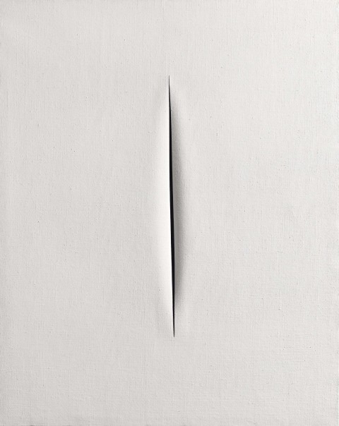 Lucio Fontana, Concetto spaziale. Attesa, 1967  - Estimate: £1,200,000-1,600,000 - Price realized: £1,986,500 - Christie's Images Ltd. 2013
