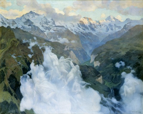 Charles Giron, Le nuvole (Valle di Lauterbrunnen), 1901 - Vevey, Musée Jenisch