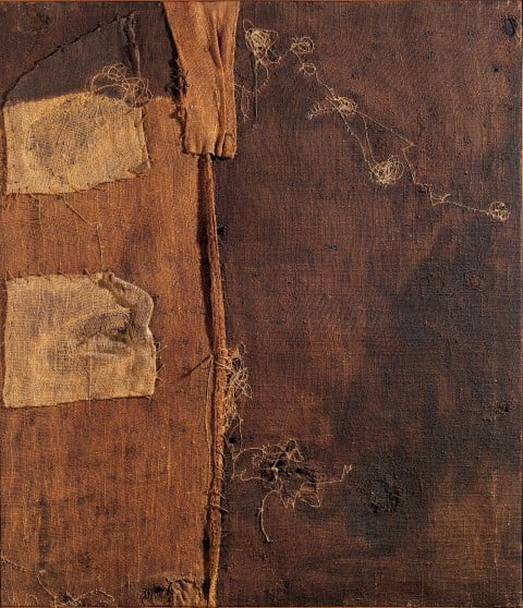 Alberto Burri, Sacco, 1953 - Estimate: £1,800,000-2,500,000 - Price realized: £2,994,500 - Christie's Images Ltd. 2013